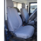 Land Rover Defender 90 110 - 2007-2013 Driver And Front Single Passenger Seat Covers - Pair - Grey